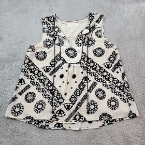 Anthropologie Black and White Tunic Top